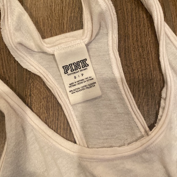 White Victoria’s Secret tank top size small, GUC. Not bright white, worn. - Picture 2 of 3